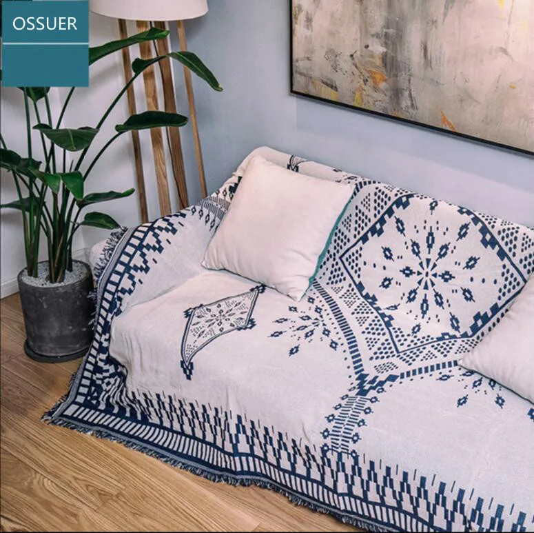 Многофункциональное одеяло Kilim для дивана с геометрическим узором мягкий ковер