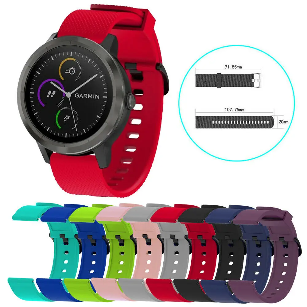 

20mm Replacement Wrist Band Strap Bracelet For Garmin Vivoactive3 Vivomove