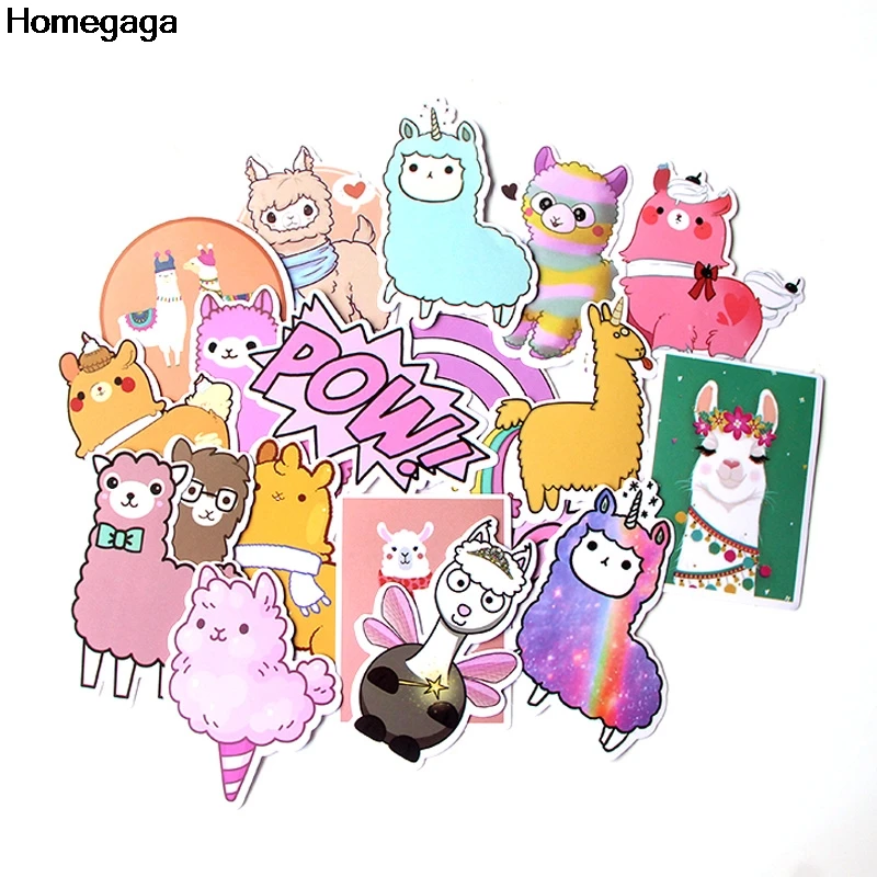 Homegaga 18 шт лама Альпака детская игрушка стикер для DIY Скрапбукинг багажа ноутбука