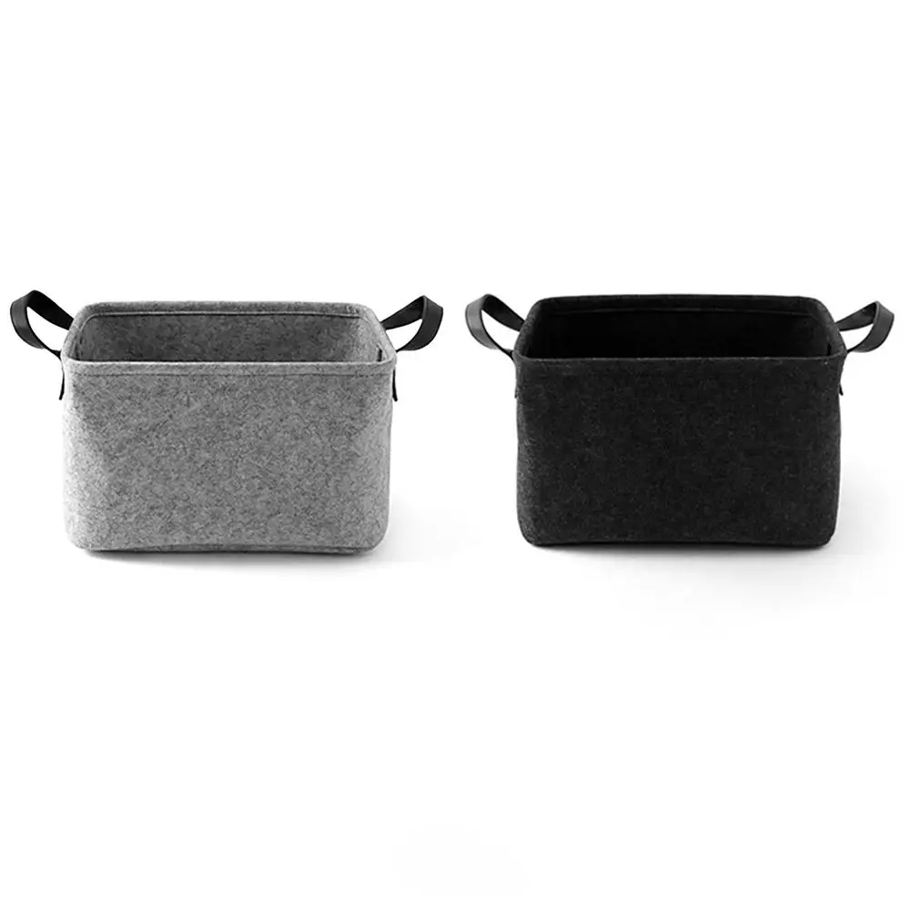 

Wool Felt Storage Basket Toy Book Organizer Household Hamper Storage Basket