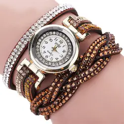 CCQ Роскошные Брендовые женские часы браслет со стразами Montre femme Аналоговые кварцевые наручные женские часы повседневные цифровые часы B40