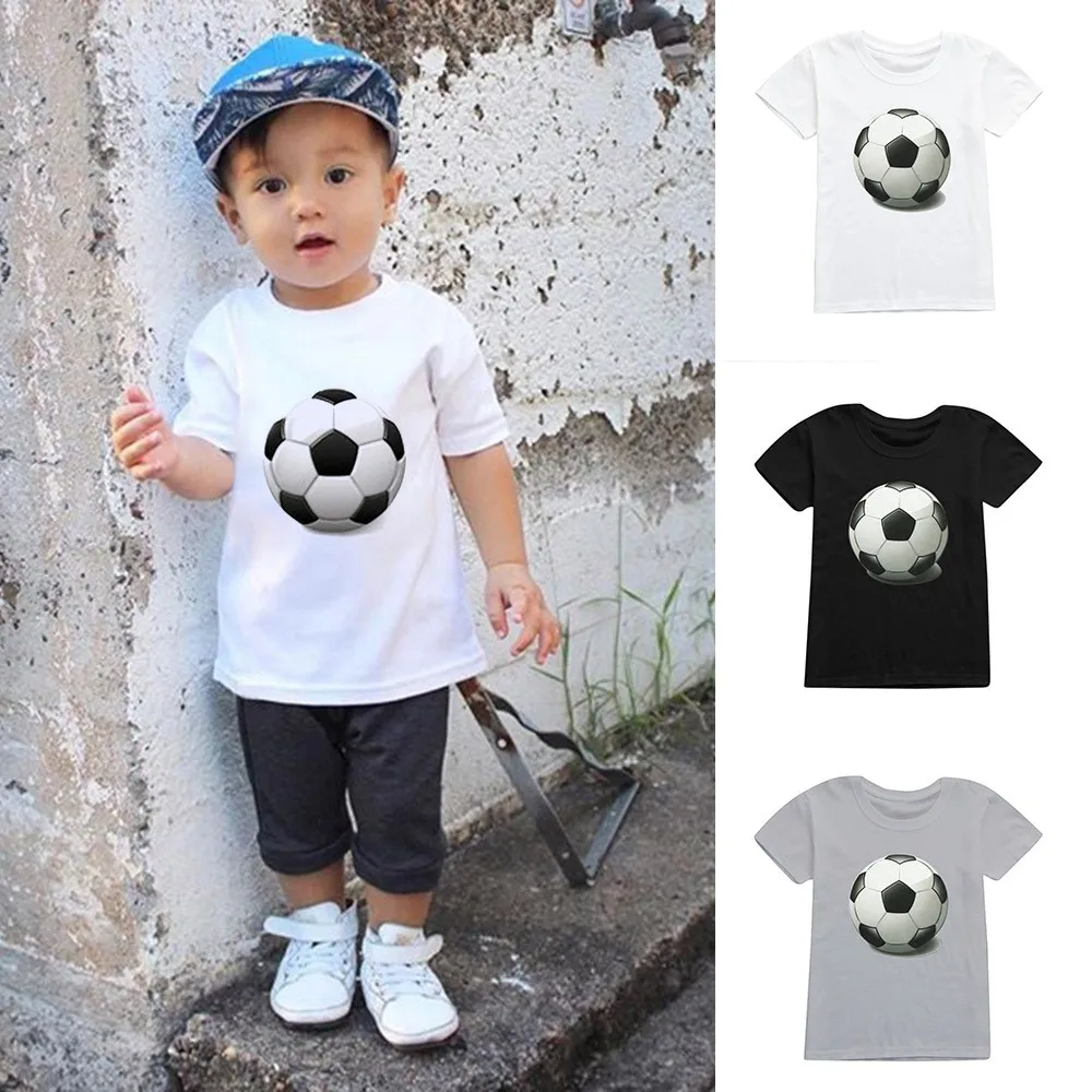 

CHAMSGEND Children Infant Kid Girls Boys Football Soccer Print Casual T-shirt Tops Shirts may2 P30 dorp shipping