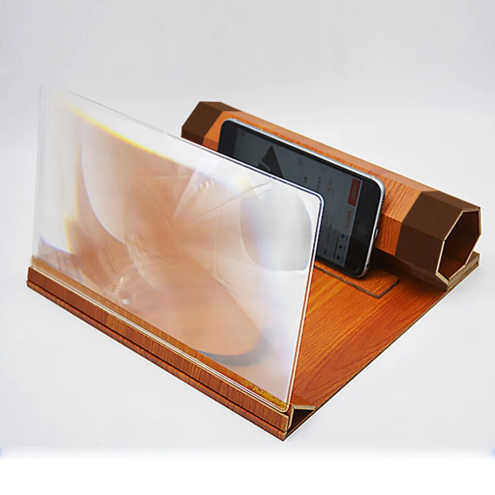 

Universal Phone Stand Holder Reel style 3D Phone Screen Magnifier Stereoscopic Amplifying 12 Inch Desktop Bracket#G3
