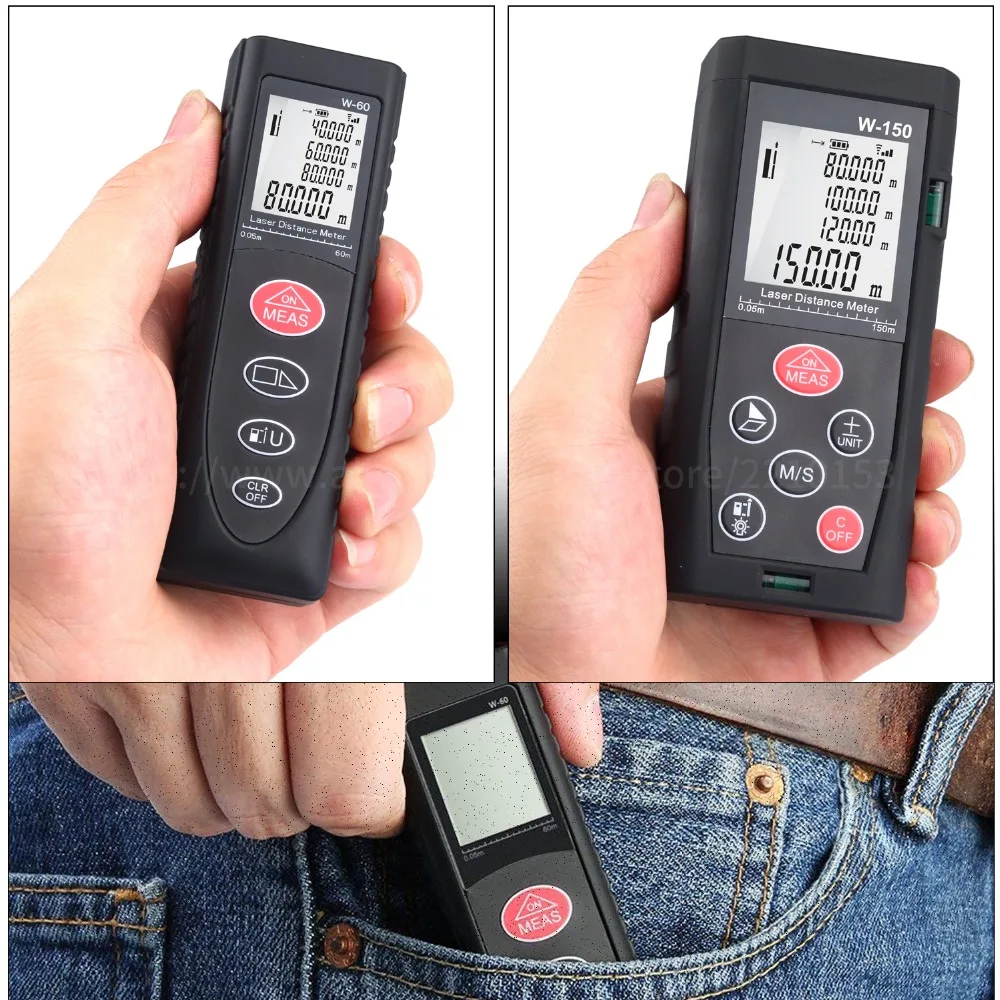 Laser Distance Meter 40m-60m-80m-100m-120m-150m Laser Rangefinders Measure Area/Volume Electronic Ruler tool Laser Distance Meter 40m-60m-80m-100m-120m-150m Laser Rangefinders Measure Area/Volume Electronic Ruler tool