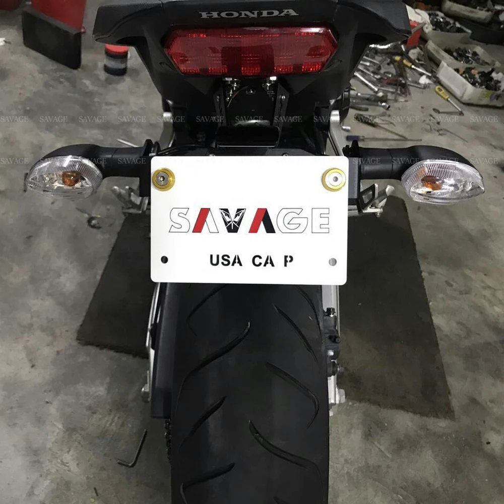 Suporte da Placa de Licença Cauda da Motocicleta Luz para Honda 16 17 Arrumado Fender Eliminador cb Cbr 650f Led Cb650f Cbr650f 2020-2020 15 7 Cheap motorcycle tail tidy