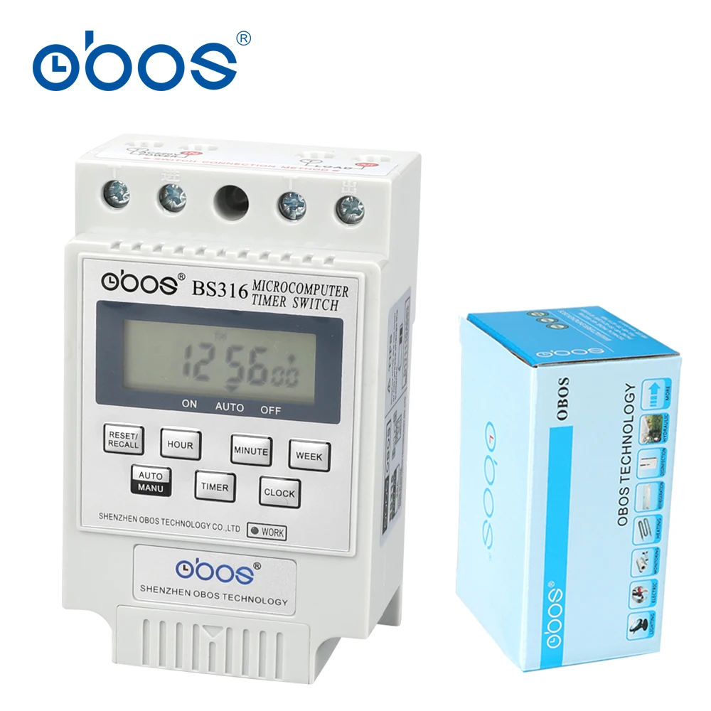 

newly 25A 240V programmable timer switch din timer digital with 10 times turn on/off per day /weekly time set range 1min-168H