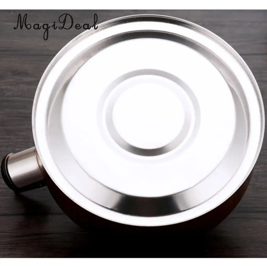 Lightweight MagiDeal Whistling Kettle Stainless Steel Camping Kitchen Tea Coffee Water Pot for Kitchen Fishing Picnic BBQ