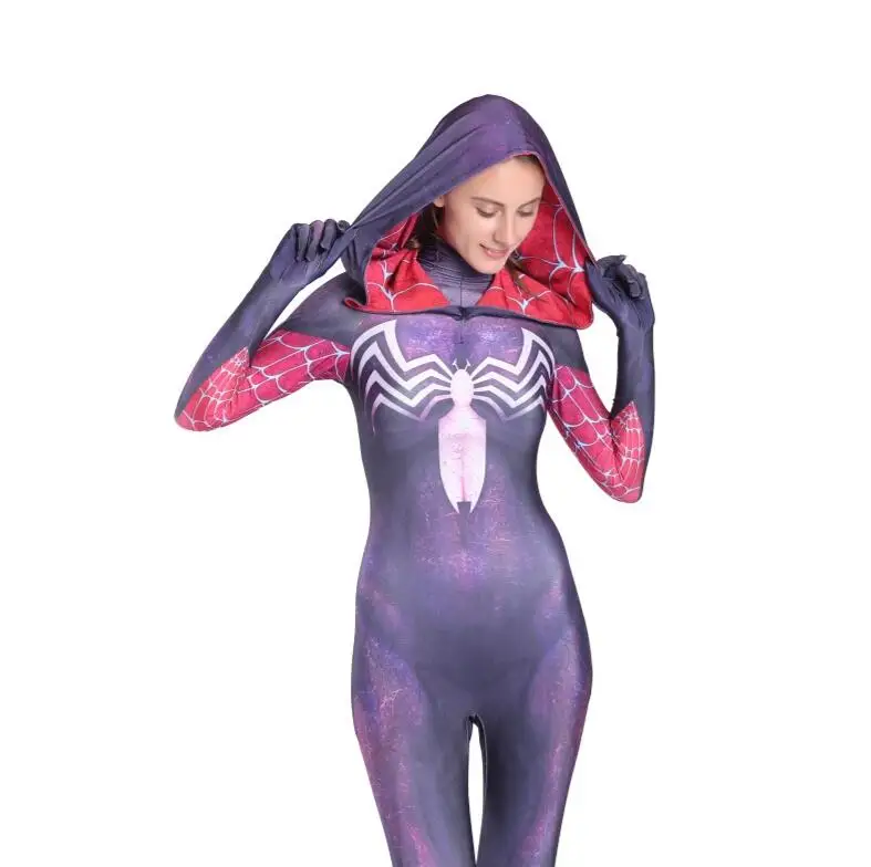 Cosplay Costume Mask Suit Venom Halloween Costume For Women Zentai Bodysuit Catsuit