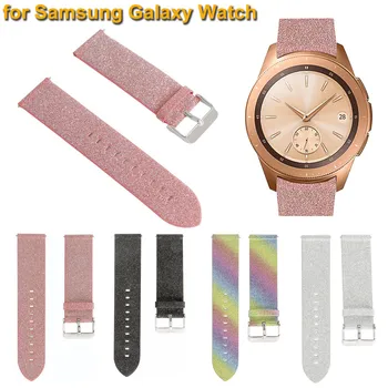 Bling Shiny Luxury Leather Replacement Watch Band for Samsung Galaxy Watch 4246 mm Wristband bracelet Wrist Strap Smartwatch