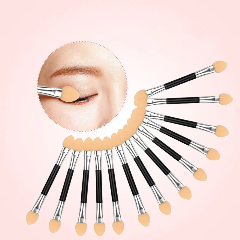 

10 Pcs/Lot Double Ended Sponge Eyeshadow Brush Shining Highlighter Powder Applicator Eye Makeup Brushes Tool