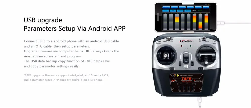 RadioLink T8FB 2,4 GHz 8ch передатчик R8ef приемник дистанционный Rontrol TX& RX для радиоуправляемого вертолета радиоуправляемые дроны летательный аппарат Квадрокоптер
