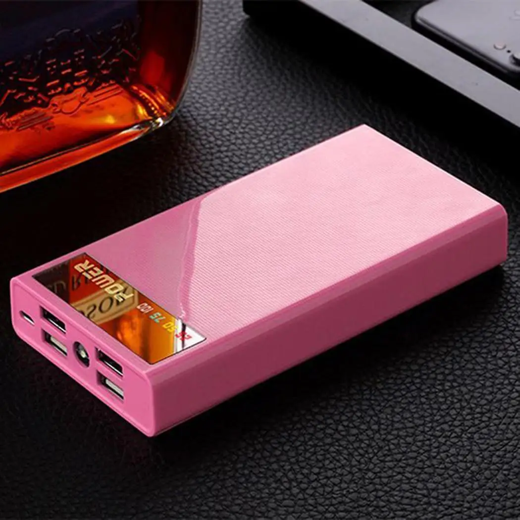 4 USB портативный 5V2A 6x18650 Блок питания батарея Корпус Корпуса DIY Type C микро зарядное