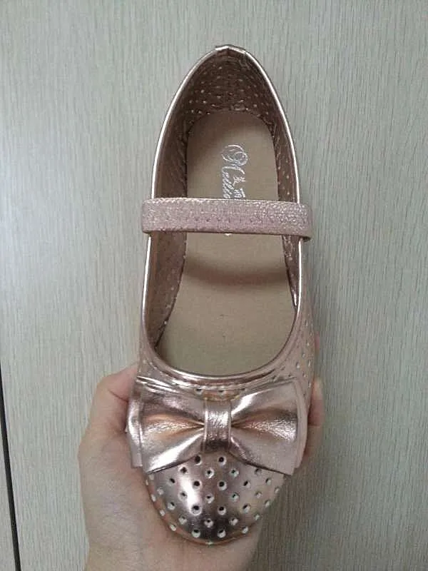 Clearance EU 34(China 36) Princess PU Girls Leather Shoes Breathable Girls Flats Shoesgirls