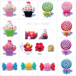 1 шт. леденцы Мороженое ПВХ обуви амулеты девочки обуви пряжки аксессуары подходят браслеты Croc JIBZ обуви украшение подарок для малыша - изображение