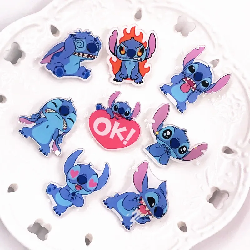 

1Pcs Lilo Stitch Cute Cartoon Acrylic Badges for Backpack Bags Shoes Brooches Pins on Clothes Christmas Jewelry Diy accessories