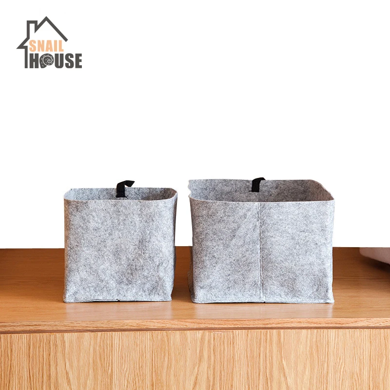 

Snailhouse Felt Cloth Storage Basket Portable Desktop Finishing Box Clothes Toys Underwear Socks Organizers Multi-function