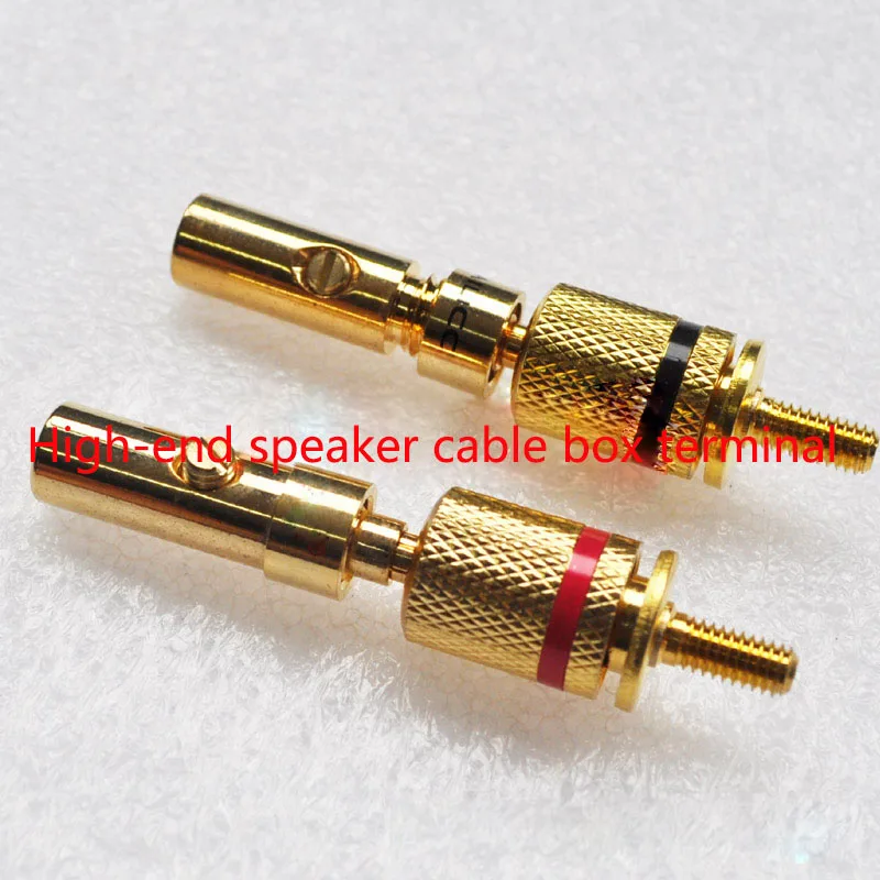 

4pcs/lot High-end speaker cable box terminal block speaker terminal block pure copper