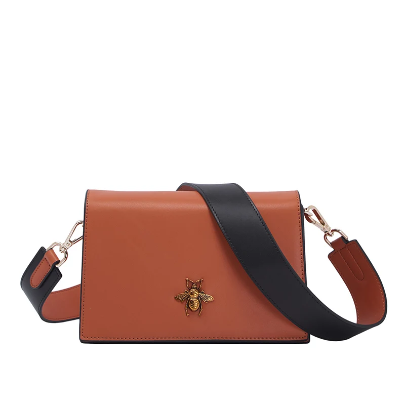 

Genuine Leather Messenger Bags for Women 2019 Fashion Small Shoulder Bag Ladies Bee Female Crossbody Bag Famous Brand Purse