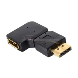 Левый Угловой 90 градусов DisplayPort Male to Female Extension Adapter standard DP