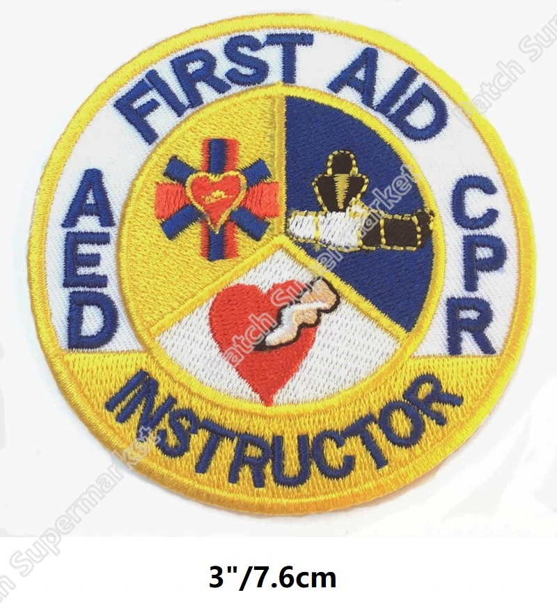 3" First Aid CPR AED INSTRUCTOR Patches Medical Nurse