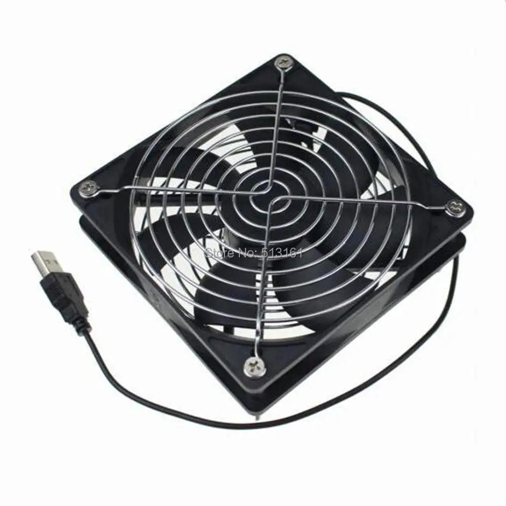 Gdstime for TV Box Router Cooling Fan Silent 120mm DC 5V USB Power 120*