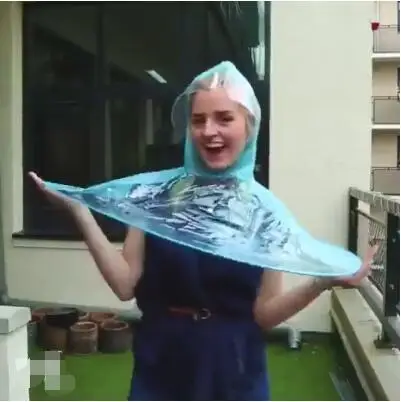 

Hot UFO Cap Umbrella Automatic Folding Umbrella Children Hat Raincoat Creative Gifts Poncho Student Woman Man Rain Hat