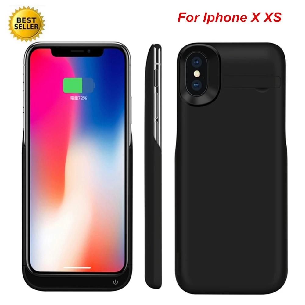 5500 Mah For iphone X XS Battery Case Newest Fashion Slim Backup Charger Cover Smart Power Bank | Мобильные телефоны и