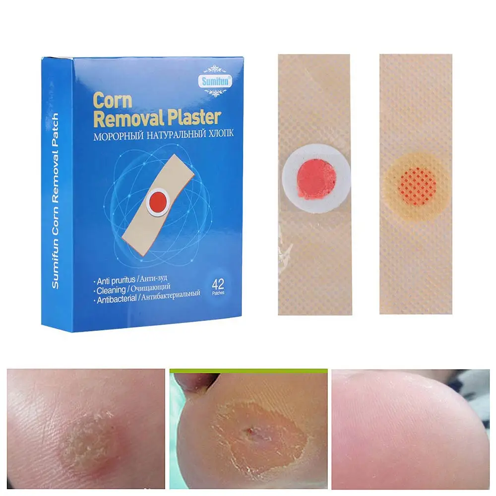 

6/42Pcs Hot Foot Corn Remover Calluses Plantar Warts Thorn Pain Relief Plaster Foot Care Tool Medical Sticker Toe Protection