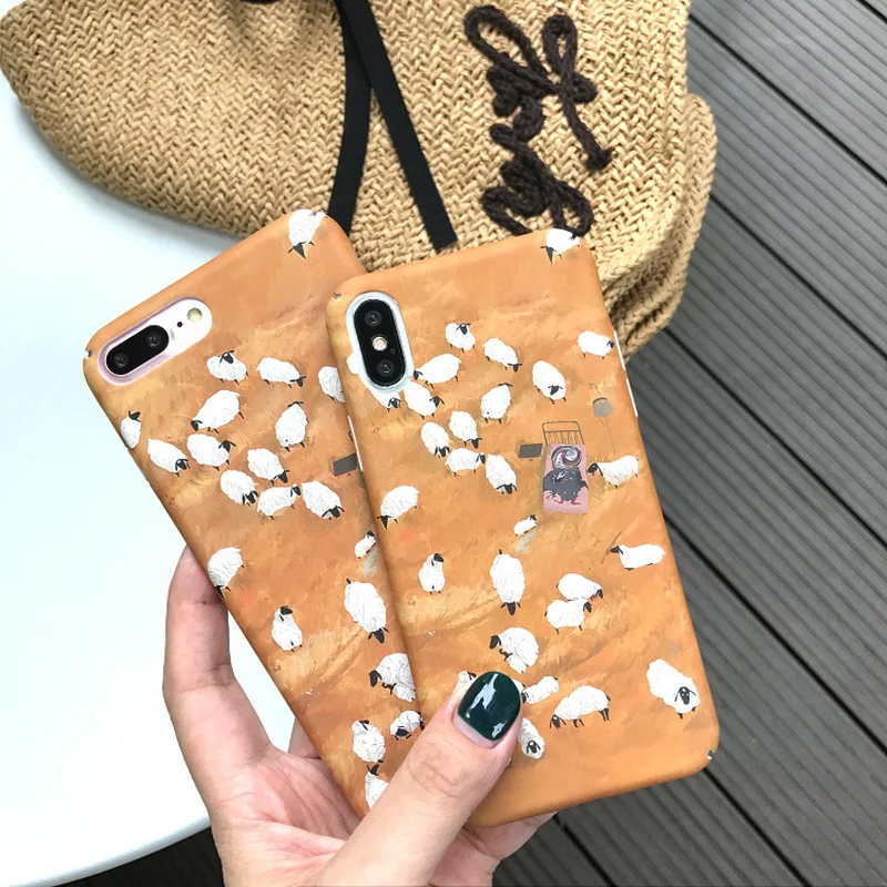 Vintage Art Oil Painting Phone Case for IPhone X 6 XS 6S 7 8 XR MAX Hard Shell Plus Back Cover |