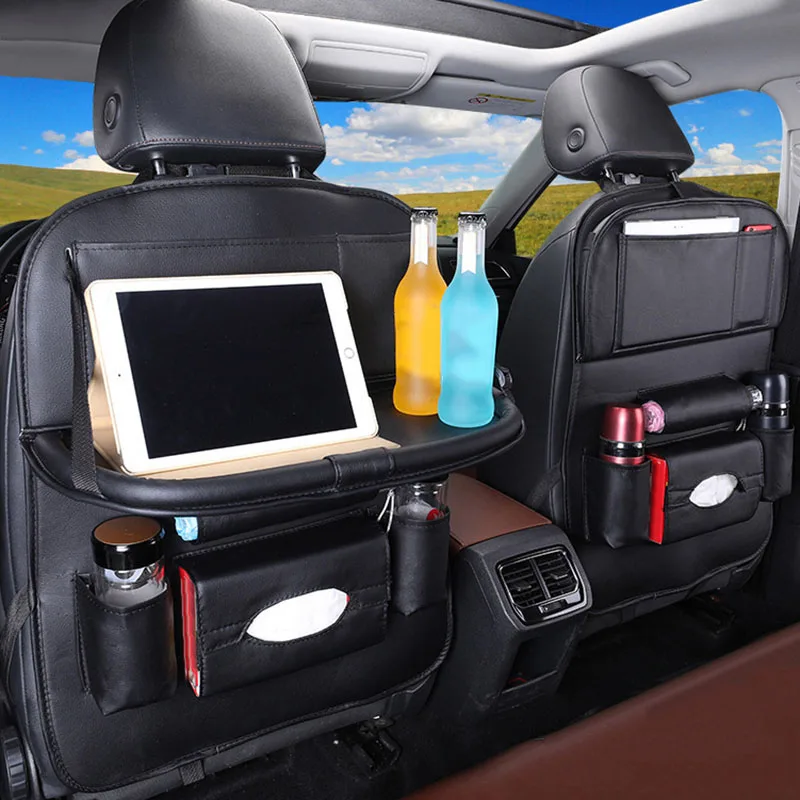 

Car Back Seat Organiser Folding Table Tablet Drinks Laptop Holder Storage Gifts