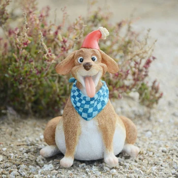 

Pastoral Style Resin Dog Figurines small ornament mascot Home decoration this year fortune Gifts Crafts