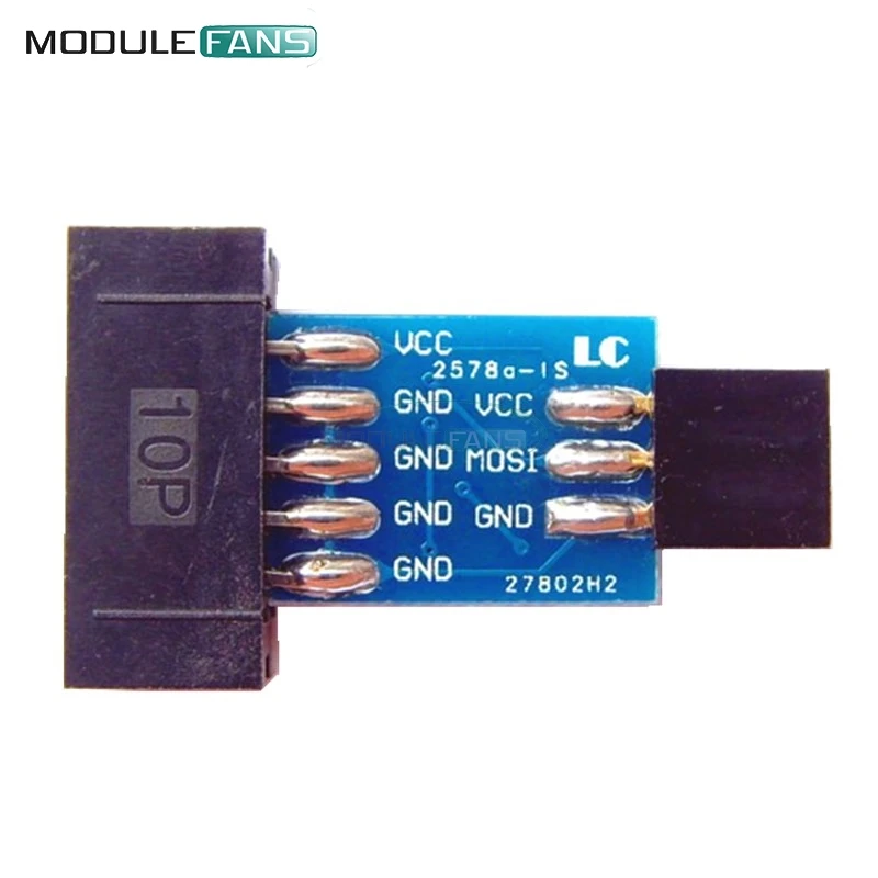 10PCS 10Pin To 6PiN Convert Standard 10P 10 Pin 6 Adapter For ATMEL STK500 AVRISP USBASP ISP Interface Converter AVR | Электронные