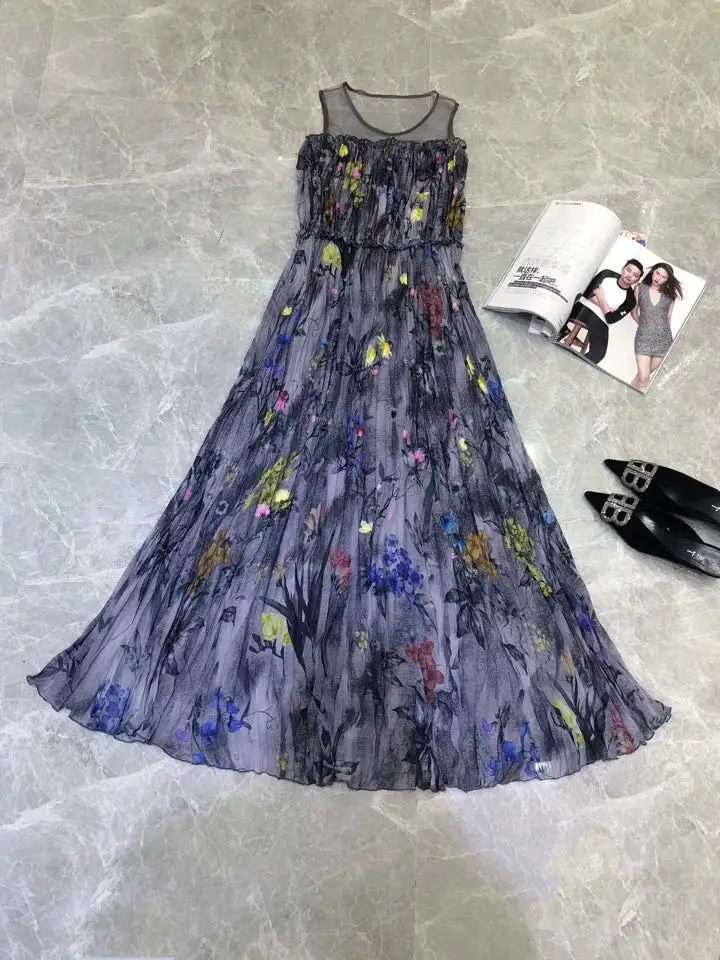 

High quality New Fashion Women 2019 Spring Dress Luxury Brand European Design party style dress WD04591