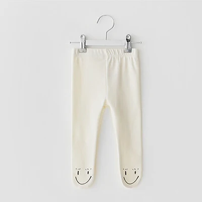 Леггинсы для девочек модное осеннее нижнее белье для мальчиков и девочек узкие брюки Одежда для маленьких девочек, штаны для мальчиков - Цвет: B91K03 white