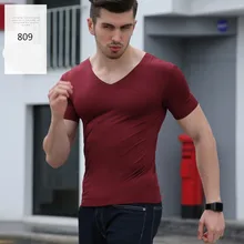 2017 Free shipping v neck Plus size cotton tee fast shirts high base mens shirts cotton summer mens basic t-shirt Quality man