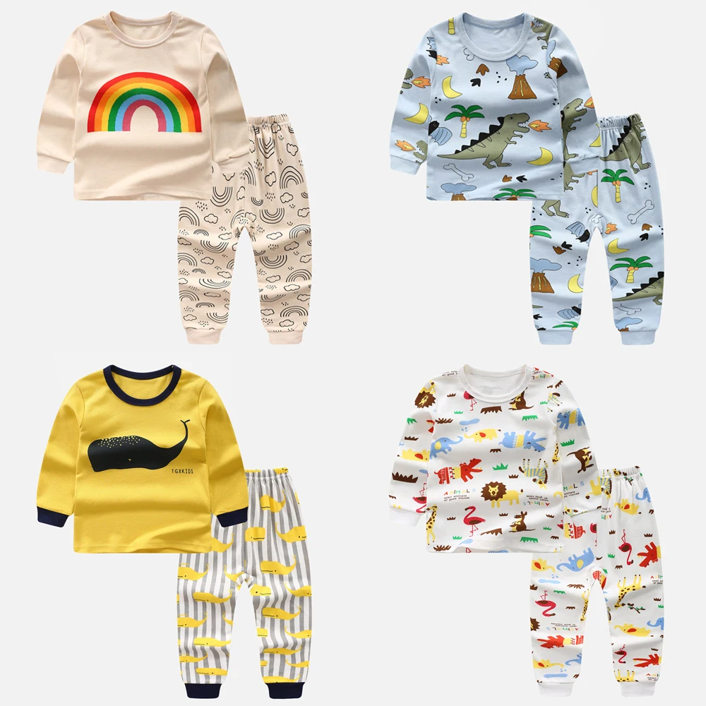 

Kids Clothes 2019 Autumn Winter Baby T-shirt + Pants 2Pcs Suits Toddler Tracksuits Children Boys Girls Pajamas Clothing Sets
