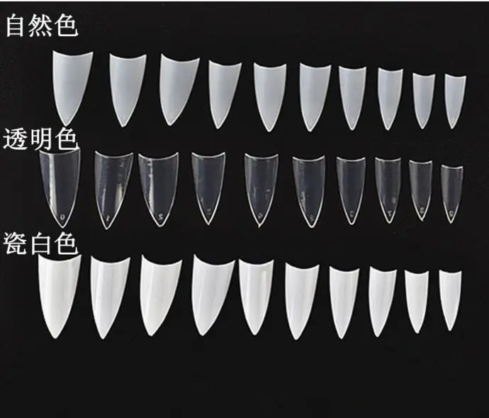 

50 pieces ongle faux ongles french Tip acrylic tips fake nails makeup nail tools false nail press on nails M580-50PC