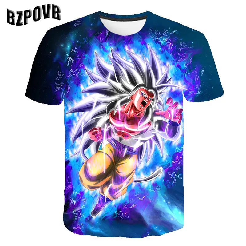 

2019 Summer Animation Dragon Ball T Shirts 3D T Shirt Men Super Saiya Broly Broli Printing Tee Shirt Homme Mens Tshirt Tops Teet