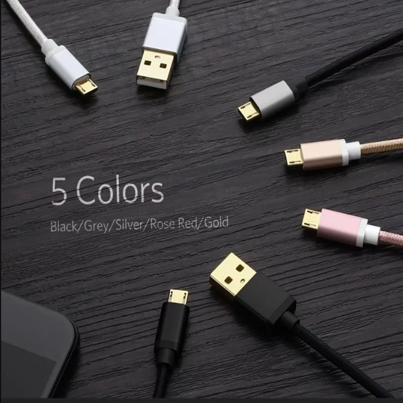 Кабель Micro USB для быстрой зарядки 2 А шнур синхронизации данных мобильных
