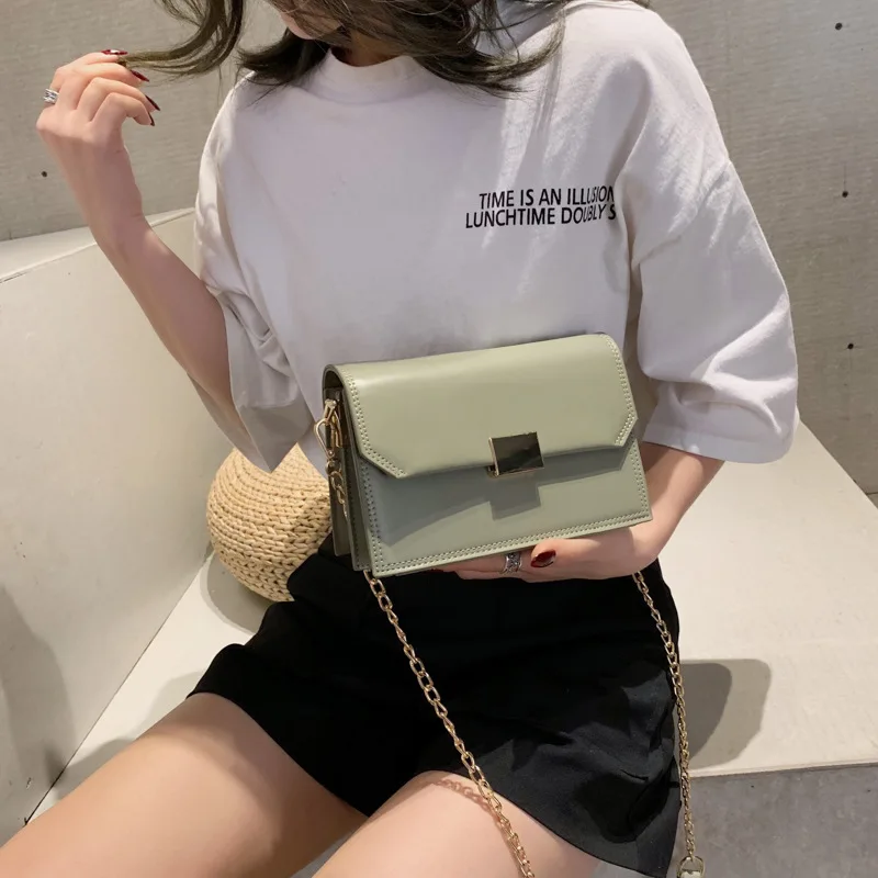 

LJL-Foreign Air Small Bag Female Shoulder Bag Fashion Chain Wild Diagonal Small Square Bag