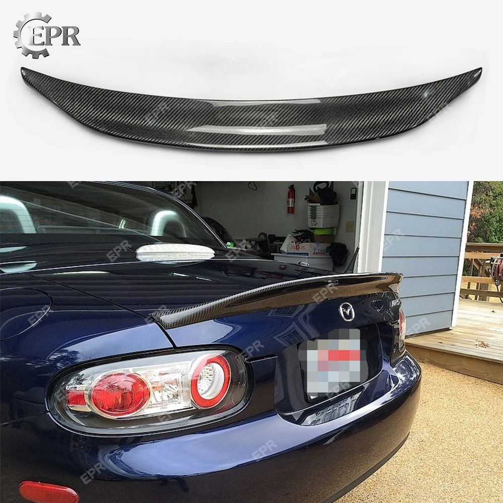 

For Mazda MX5 NC NCEC Roster Miata EPA Type 3 Carbon Spoiler(PRHT Hard Top Only) Tuning Part MX5 Carbon Fiber Rear Roof Wing Lip
