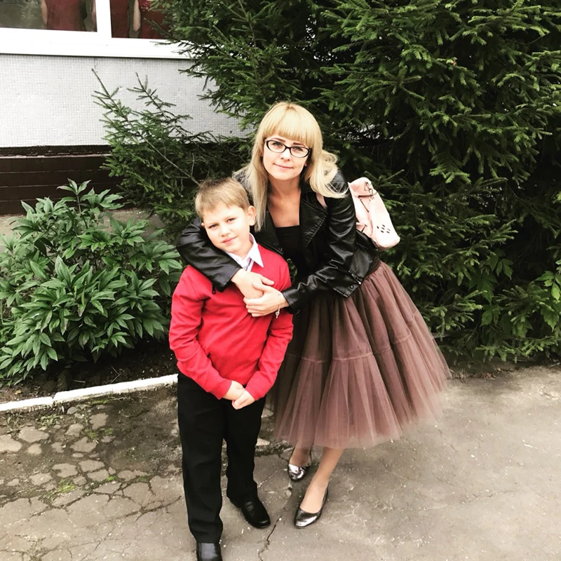 Fashion 5 Layers 60cm Tutu Tulle Skirt Vintage Midi Pleated Wedding Skirts Womens Lolita Petticoat faldas Mujer saias jupe Skirts