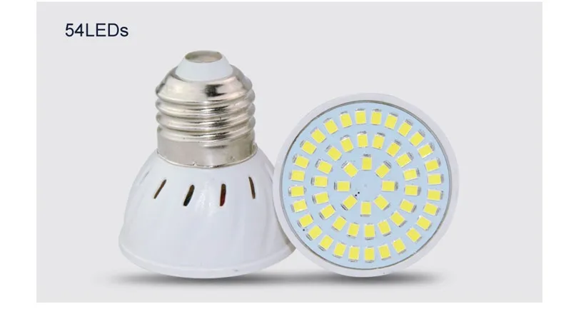 10 шт./лот супер яркий SMD 2835 GU10 LED лампа 220 В светодиодный прожектор 7 Вт 10 Вт 12 Вт 36 54 60leds Лампочки LED для дома люстра