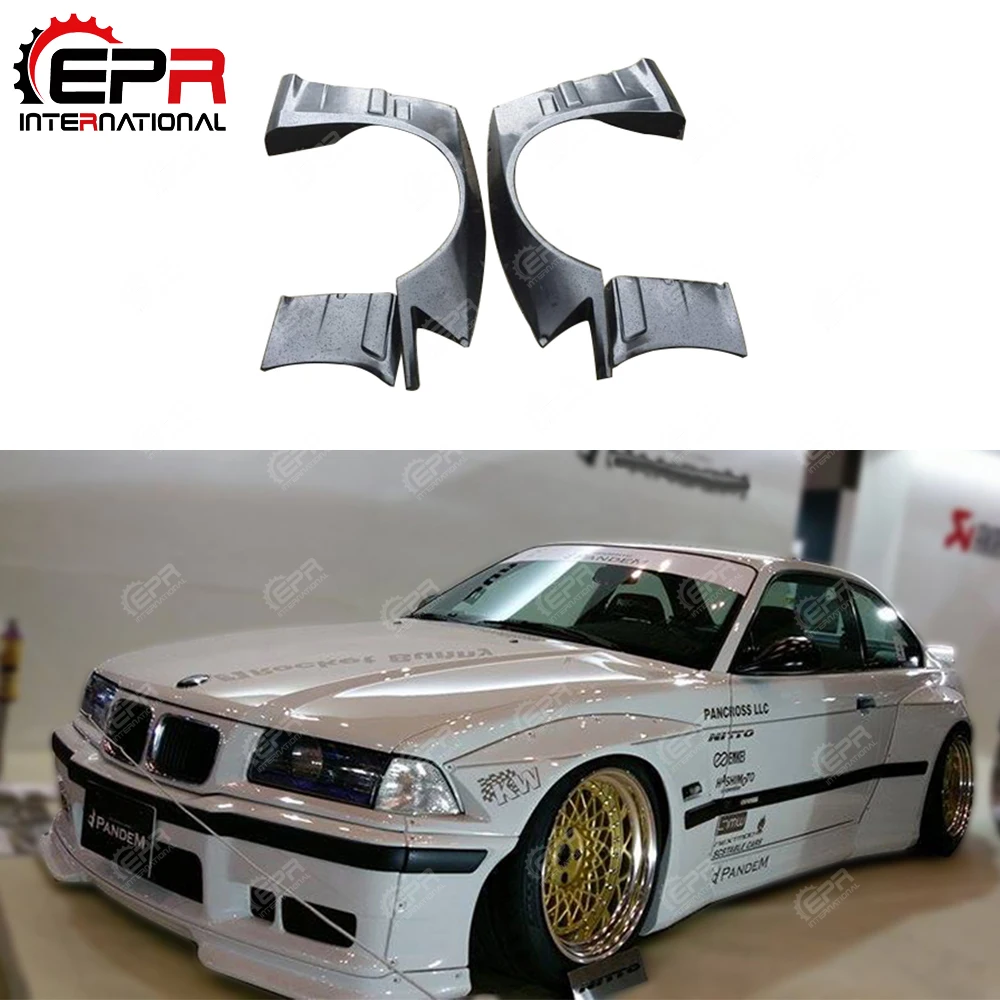 

For BMW E36 RB Body Kit Tuning FRP Glass Fiber Front Fender Fiberglass Wheel Flare Arch Cover Full Wide Body Kit Part