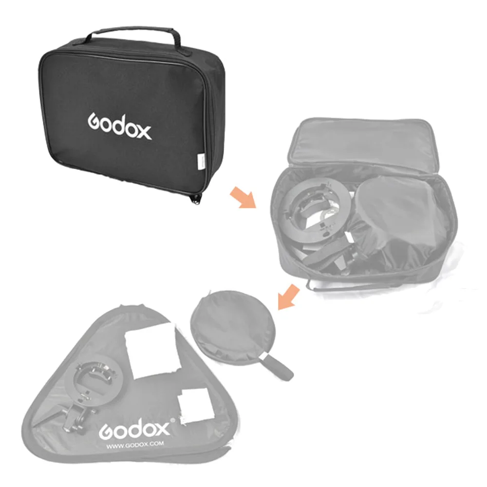 Godox Портативная сумка для фотостудии для 80*80 см/60*60 см/50*50 см/40*40 см с s-образным кронштейном