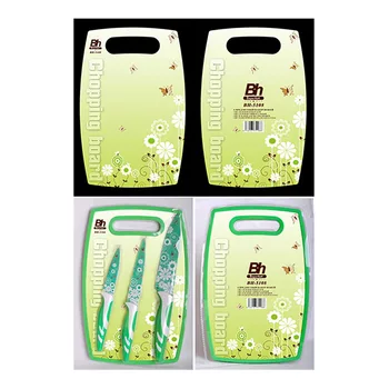 

4PCS Stainless Steel Universal Knife Set Chef Cook Cleaning Vegetable Utility Knife with Cutting Board
