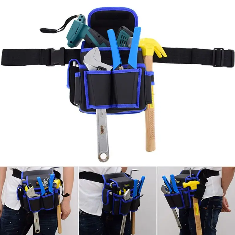 2019 Новый портативный мульти-карманы поясная сумка для инструментов служебный комплект электрики поясные сумки Органайзер 600D