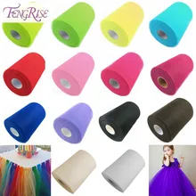 FENGRISE ткани 100 Двор 15 см DIY Тюль ролл Катушка Туту Одежда трикотажная ткань для Свадебный декор швейные для вечеринки, дня рождения поставок событий ткани ткань для платья свадебный декор свадебные украшения
