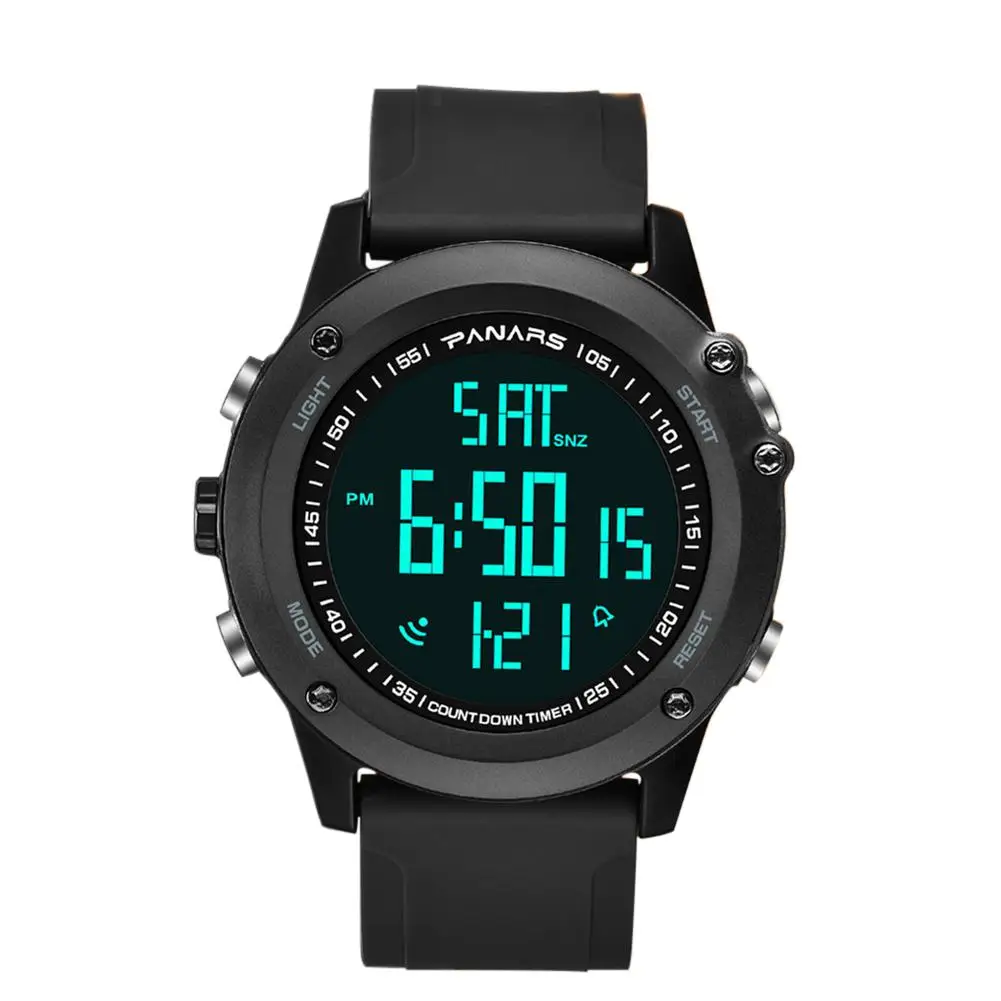 Fashion Dual Time Electronic Countdown Men Digital Display