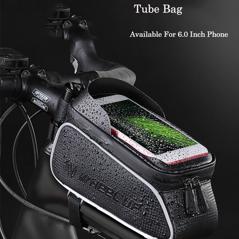 

Wheel Up Bicycle Front Bag MTB Touch Screen Bicycle Bags Road Bike Top Tube Frame Storage Bag for 6.0 inch Mobile Phone